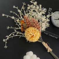 Simulation de bouquet de fleurs séchées boule de sens de haut niveau épis de blé Style européen rétro décoration de la maison cravate à la main finie