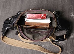 Bolso Bandolera de Piel de Primera Calidad para Hombre, Estilo Triangular, para Viajes, Senderismo, Regalo de Boda, LCB-0043 - Product Image 2