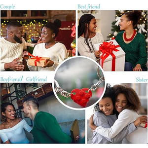 พวงกุญแจคู่รักแบบ Door to Door รูปหัวใจ ใช้ร่วมกับตัวต่อเลโก้ได้ พวงกุญแจรูปหัวใจเข้าชุดสำหรับเพื่อนสนิท จัดส่งรวดเร็ว RTS - Product Image 4