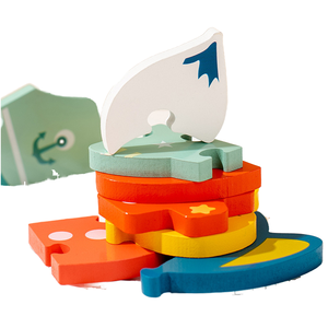 3D động vật phim hoạt hình câu đố bằng gỗ cho trẻ em giáo dục sớm tự làm đồ chơi ghép hình câu đố cho bé trai và bé gái - Product Image 5