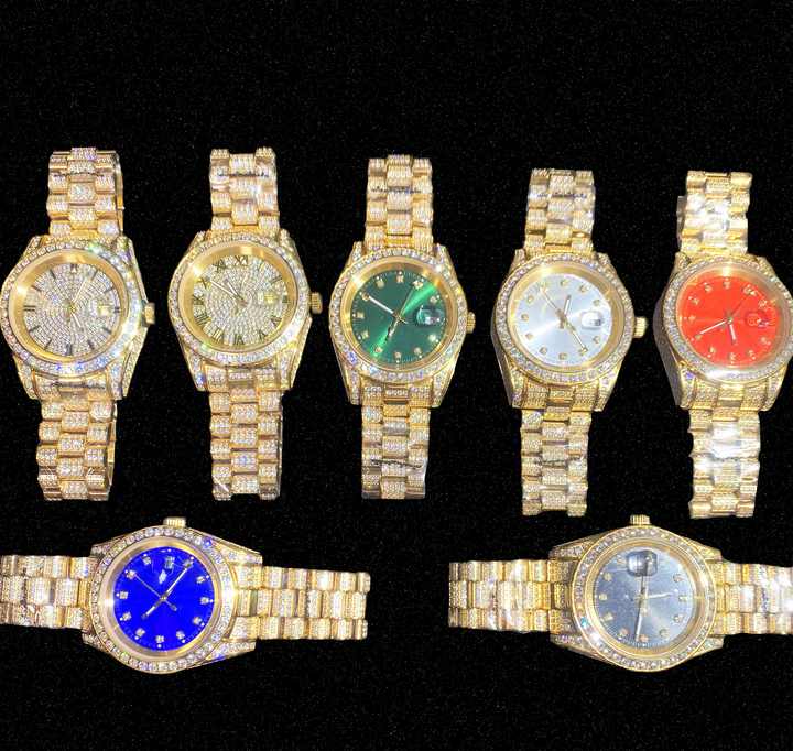 Hip Hop Stainless Steel Moissanite VVS Diamond Iced Out Luxury Watch Best Price High Quality Bling Watch