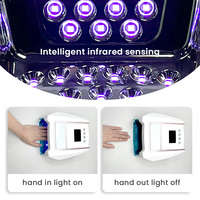 Sèche-ongles LED sans fil personnalisé, 36 perles à double source lumineuse, 126W, batterie interne rechargeable, lampe UV, usage domestique