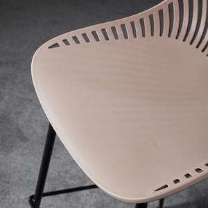 Sillas de Bar Modernas de Metal para Cocina, de Acero Inoxidable PP, Negras para Exteriores, Económicas - Product Image 4