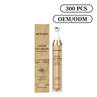 Crème Contour des Yeux Anti-Poches et Anti-Cernes à la Caféine et Niacinamide, Effet Illuminateur, 20g – Vente Chaude, Personnalisable en Usine, avec Applicateur à Billes 360°