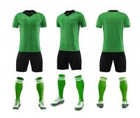 Uniforme d'arbitre de football - Ensemble de maillot d'arbitre de football à manches courtes avec poches à velcro 100% polyester respirant