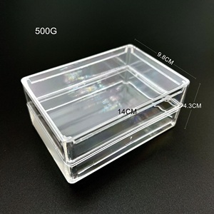 Herramienta de Apicultura CHINABEES, Caja de Miel Transparente de Plástico de 500g, Nido de Miel Removible, Limpio y Sanitario - Product Image 1