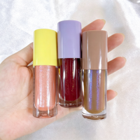 Nouveau gloss à lèvres coloré en tube, label privé, nude, longue tenue, végan, gloss à lèvres liquide, maquillage, logo personnalisé, faible MOQ