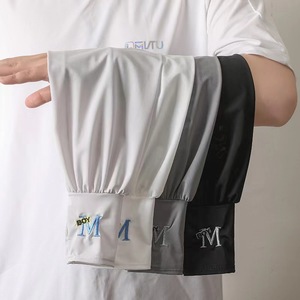 Mangas de protección solar bordadas M, talla única, de poliéster, con protección UV, para hombres, para conducir al aire libre en verano - Product Image 1