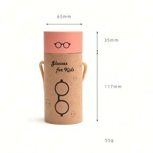 Estuche Rígido para Gafas de Niños, Resistente al Polvo y al Agua, Caja de Gafas de Tubo de Papel Kraft para Niños, Venta al Por Mayor - Product Image 2