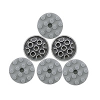 No.87081 Rond 4X4 avec Trou ABS Plastique Enfants Creative Construction Accessoires Briques Bloc Jouet