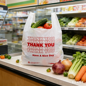 Bolsas de camiseta resistentes al desgarro de alta resistencia, precio mayorista económico, de plástico HDPE, con asa larga, directo de fábrica - Product Image 1