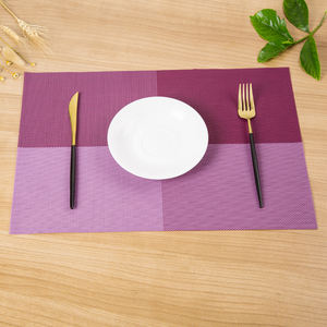 เสื่อรองจานสี่เหลี่ยมแบบเรียบง่าย,แผ่นรองปูโต๊ะ PVC แผ่นฉนวนกันความร้อนกันน้ำแผ่นรองจานชา - Product Image 5