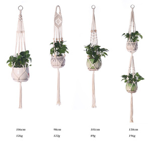Différents Styles Usine En Gros Porte-<span class=keywords><strong>Pot</strong></span> De Fleur <span class=keywords><strong>Macramé</strong></span> Plante Cintres Suspendus Jardinière Panier - Product Image 4