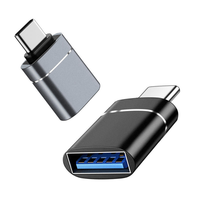 Adaptor OTG Tipe C ke USB 3.0, konverter USB C Male ke USB Female untuk Samsung S21 C Mouse OTG colokan