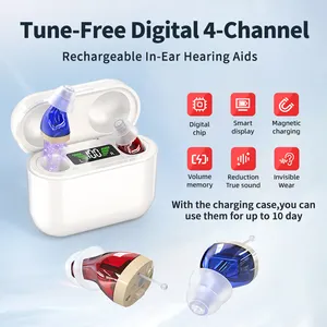 Kỹ thuật số máy trợ thính có thể sạc lại Hỗ trợ Mini nghe Khuếch đại tai & sản phẩm thính giác