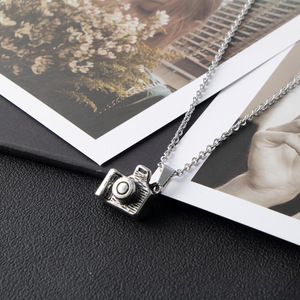Stainless Steel Camera Pendant Necklace For Men And Women SP1033 - Product Image 1