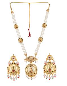 Ensemble de bijoux d'imitation à la mode avec collier et boucles d'oreilles de créateur pour les occasions spéciales de vente chaude - Product Image 1