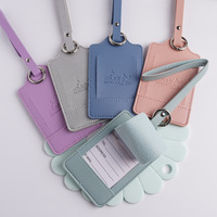 Étiquettes de bagage en cuir PU gaufré multicolores imperméables Trustloops en promotion – Pendentif anti-perte pour carte d'embarquement de haute qualité