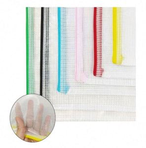 Pochettes à fermeture éclair en maille plastique SAM, sacs de classement à fermeture éclair, dossiers, portefeuilles imperméables pour l'école, le bureau, les stylos, les crayons - Product Image 3