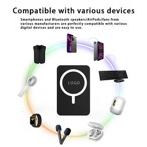 شاحن لاسلكي مغناطيسي بقوة 20 واط مع لوحة شمسية، بطارية ليثيوم بوليمر 5000 مللي أمبير/10000 مللي أمبير، شحن سريع، بنك طاقة محمول 2 في 1 مع قابس - Product Image 4