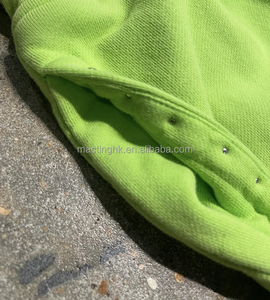 Pantalon de survêtement surdimensionné à jambe large et droite, 100 % coton, 400 g/m², taille élastique, avec rivets et strass - Product Image 2