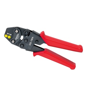 Miniature Bare Terminal Crimping <b>Pliers</b> HS-1MA/2MA Ratchet Type 23 Awg Front Entry Industrial Grade - Product Image 3