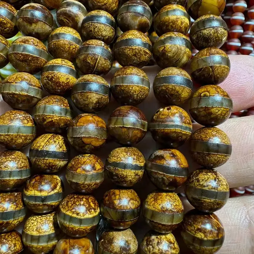All'ingrosso della fabbrica a buon mercato gemma larga linea rotonda agata onice opaco liscia perline di pietra sfaccettata per la moda collana bracciale