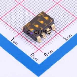 DSIC04TSGER DIP Switch SMD-8P,6x10.2mm Switch Single Pole Single Throw 4 2.54mm 25mA - Product Image 1