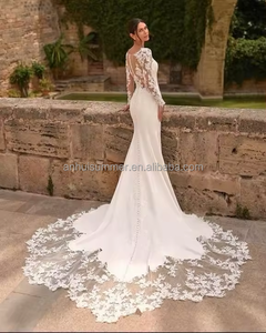 S0236F Envío Directo 2025 Nueva Venta Caliente Vestidos <span class=keywords><strong>de</strong></span> <span class=keywords><strong>Novia</strong></span> <span class=keywords><strong>de</strong></span> Alta Calidad Estilo Sirena/Trompeta - Product Image 2