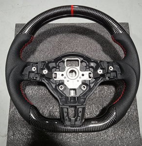 Volante Deportivo de Fibra de Carbono con Luces LED, Modelo Actualizado, para Volkswagen VW Golf MK5 MK6 MK7 7.5 <span class=keywords><strong>GTI</strong></span> GTD R Polo <span class=keywords><strong>GTI</strong></span> CC Passat Tiguan - Product Image 2