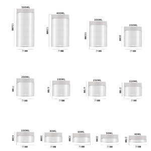 ขวดพลาสติก 80 มล. ปากกว้าง ทรงกระบอก ฝาเกลียว PET สำหรับบรรจุภัณฑ์เครื่องสำอาง เส้นผ่านศูนย์กลาง 71 มม. - Product Image 1