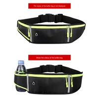 Sac de taille de sport réfléchissant ultra-mince pour hommes femmes sac de bouteille d'eau de téléphone portable étanche respirant pour la randonnée en plein air