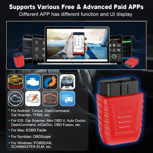 חדש am2 אדום elm327 obd2 מכונית קוד קורא פלסטיק עם 1 שנה אחריות עבור מנתח מנוע - Product Image 5