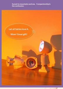 Lampe <span class=keywords><strong>de</strong></span> <span class=keywords><strong>projection</strong></span> d'ambiance RGB pour vente en gros transfrontalière en ligne, avec bouton PC, motif Petit <span class=keywords><strong>Homme</strong></span> Volant, veilleuse photo, effet arc-en-ciel au lever du soleil, moderne - Product Image 5