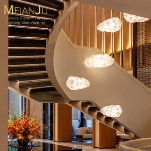 Zhongshan Personnalisable Eco <span class=keywords><strong>Coton</strong></span> Soie Nuage Lustre Multi-Couleur Pendentif Plafonnier pour Hôtel Utilisation - Product Image 6