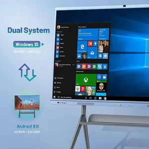 Tableau blanc interactif à écran tactile 4K Smart Board pour salle de classe et bureau Écosystème d'applications robuste pour la collaboration