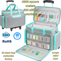 Sac de transport à roulettes personnalisé pour machine à coudre, avec fermeture éclair, compatible avec la plupart des machines à coudre standard