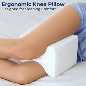 Oreiller orthopédique en mousse à mémoire de forme pour genoux arqués, soulagement des douleurs dorsales, oreiller concave pour dormir sur le côté - Product Image 3