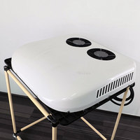 Climatiseur de stationnement à courant continu 12V 24V à double ventilateur pour toit de camion, bateau, tracteur, excavatrice, fourgonnette, camion, bus, caravane