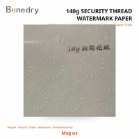 Papier spécial de sécurité Bonedry 140g A4 avec filigrane et fil de sécurité, anti-contrefaçon, pour l'impression de bons, factures, coupons et billets