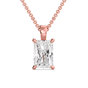 Collier pendentif rectangulaire en argent 925 avec diamant de laboratoire, élégant charme solitaire, nouvelle collection de bijoux fins, fournisseur en gros B2B direct - Product Image 3