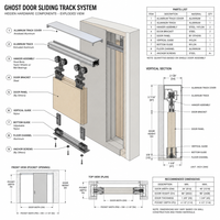 Puerta de Baño de Aluminio Impermeable al Por Mayor con Vidrio Esmerilado para Proyectos de Apartamentos Modernos, Precio de Fábrica, Suministro al Por Mayor