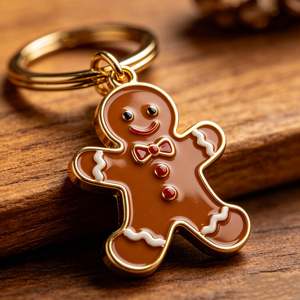 Porte-clés métalliques de Noël en gros avec logo personnalisé, porte-clés émaillés pour les campagnes marketing de Noël et les cadeaux d'entreprise - Product Image 3