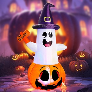 Lớn Halloween bí ngô Inflatable trang trí cửa sổ trang trí nội thất thổi lên ma thuật hat bí ngô Inflatable cho ngoài trời trong nhà - Product Image 1