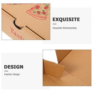 Boîte à pizza carrée personnalisable, écologique, en papier recyclé, emballage à emporter, boîte en kraft ondulé de qualité alimentaire, vente en gros - Product Image 4