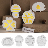 DM1246 Hérisson Champignon Gâteau Trèfle Forme Veilleuse Résine Silicone Moule Lampe Silhouette Ciment Gypse Plâtre Moules