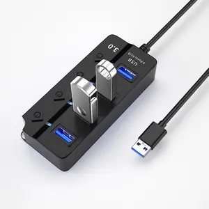 USB-концентратор с четырьмя независимыми переключателями, расширительный порт USB 3,0, разветвитель кабеля usb