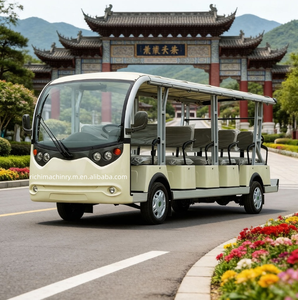 Autobús <span class=keywords><strong>Turístico</strong></span> Eléctrico al Aire Libre Sin Puertas, Vehículo de Transporte <span class=keywords><strong>Turístico</strong></span> Multipasajeros para <span class=keywords><strong>Alquiler</strong></span> en Parques Escénicos y Resorts - Product Image 2