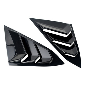 PQYRACING Rear <b>Window</b> Trim <b>Panel</b> Black Plastic For Honda Civic - Product Image 2