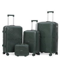Lot de 4 Valises OMASKA en PP pour Femme, Trolley 14, 20, 24, 28 Pouces – Vente en Gros